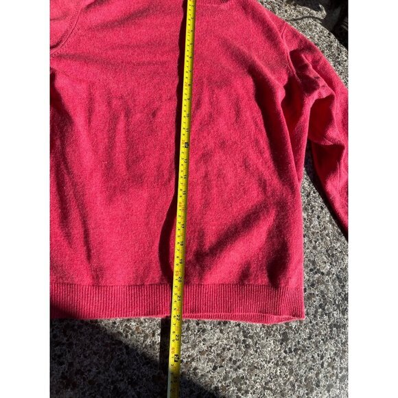 VINTAGE Lands End Women's Pink ‎ Cashmere Turtleneck Sweater M 10-12 P - Picture 8 of 11